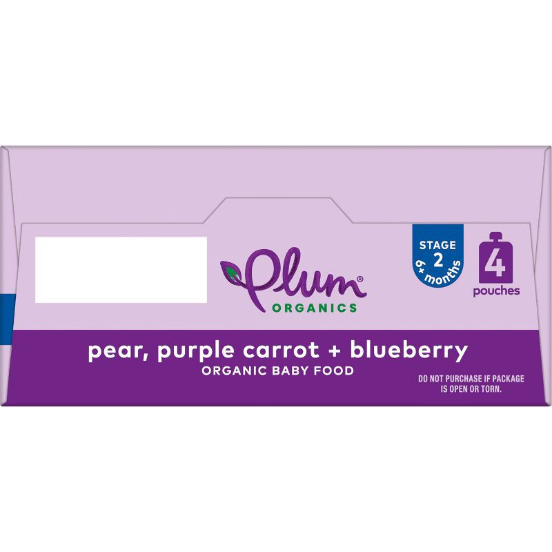 slide 9 of 10, Plum Organics Baby Food Stage 2 - Pear Purple Carrot Blueberry - 4oz, 4 oz