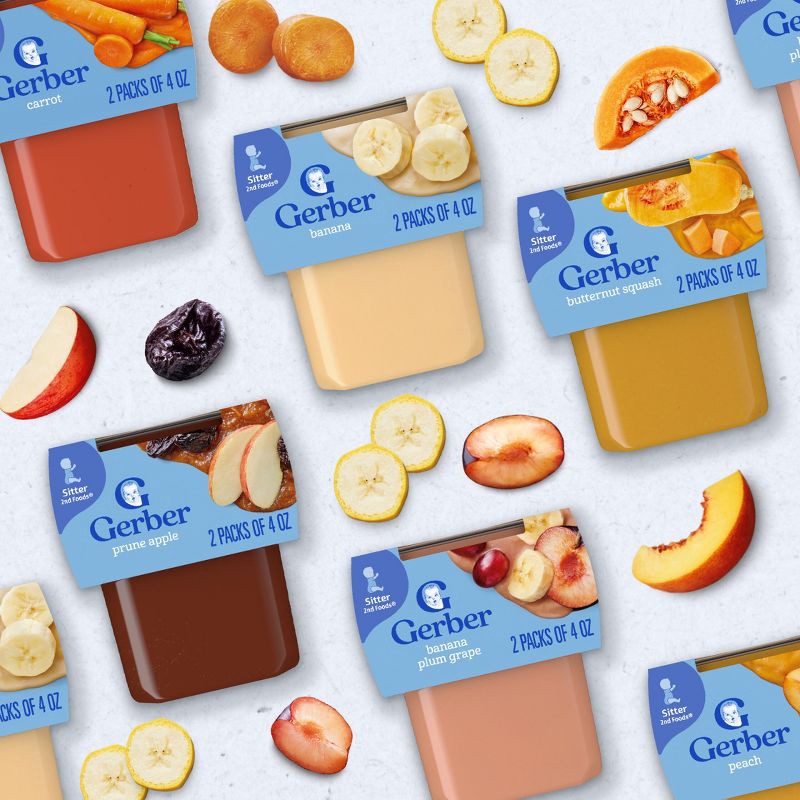 slide 6 of 8, Gerber Baby Food Stage 2 Pea Carrot Spinach Puree Tub - 2ct/4oz Each, 2 ct; 4 oz