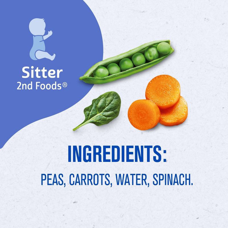 slide 8 of 10, Gerber Non-GMO Baby Food Stage 2 Pea Carrot Spinach Puree Tub - 2ct/4oz Each, 2 ct; 4 oz
