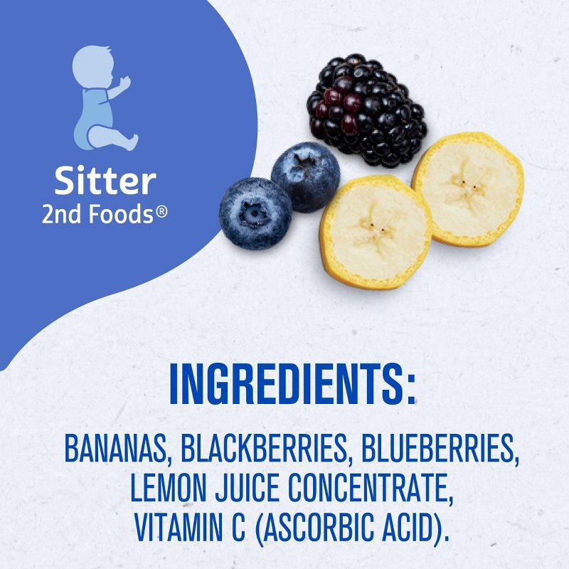 slide 8 of 8, Gerber Baby Food Stage 2 Banana Blackberry Blueberry Puree Tub - 4oz/2ct, 2 ct; 4 oz