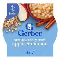 Gerber Baby Food Oatmeal & Barley Apple Cinnamon Baby Cereal - 4.5oz
