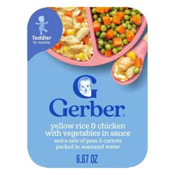 Gerber Toddler Food Meals Yellow Rice & Chicken with Vegetables Sauce - 6.67oz​
