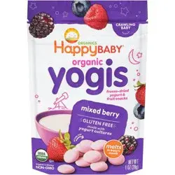 Happy Family HappyBaby Organic Yogis Mixed Berry Yogurt & Fruit Baby Snacks - 1oz