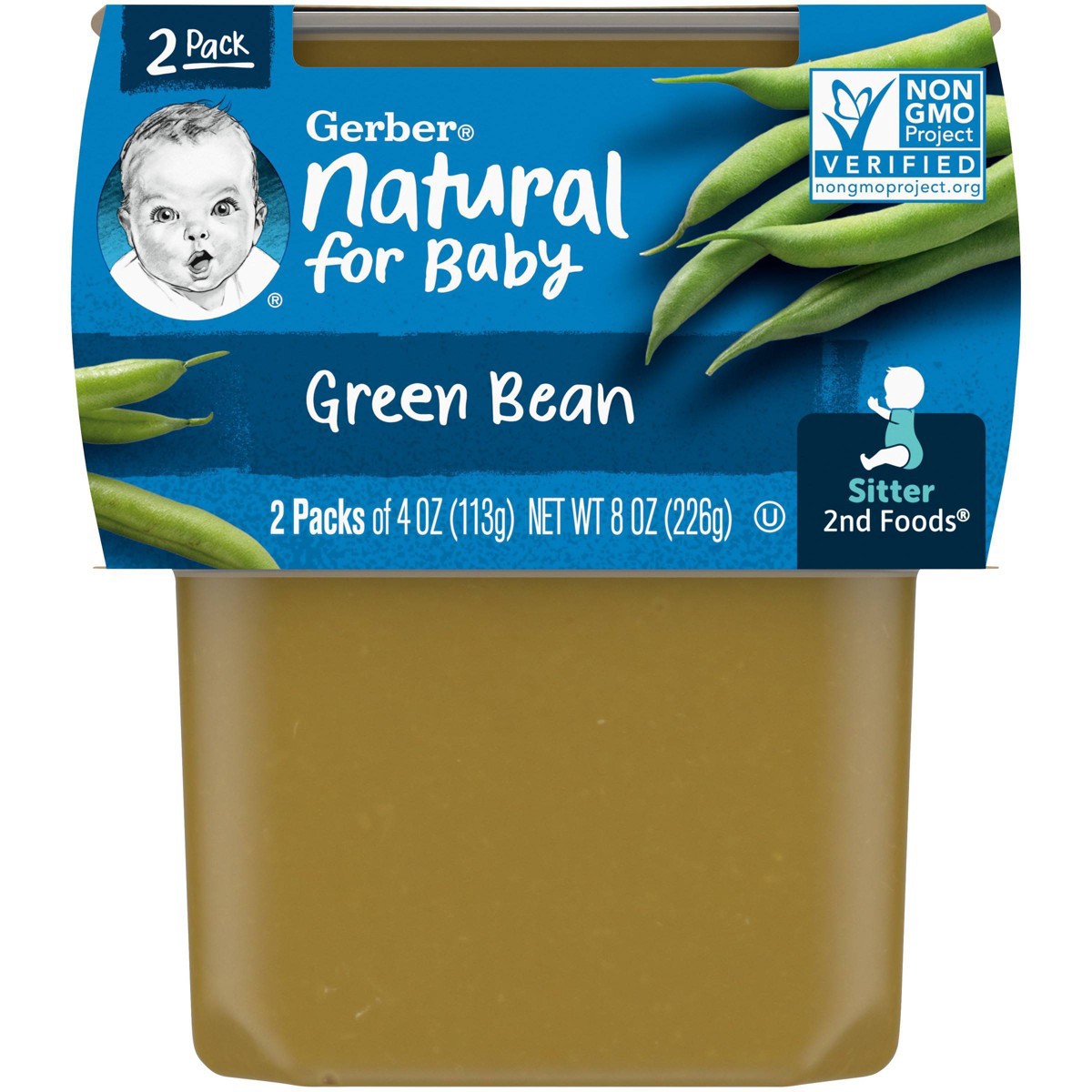 slide 16 of 16, Gerber Sitter 2nd Foods Green Bean Baby Meals Tubs - 2ct/8oz, 2 ct; 8 oz