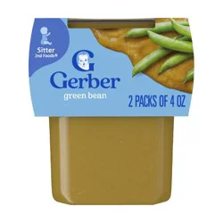 Gerber Baby Food Stage 2 Green Bean Puree Tub - 2ct/8oz