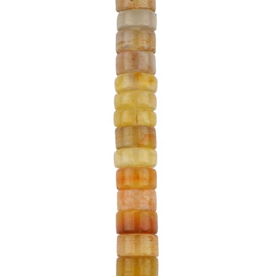 slide 1 of 3, Yellow Fire Agate Heishi Beads By Bead Landing, 6 mm