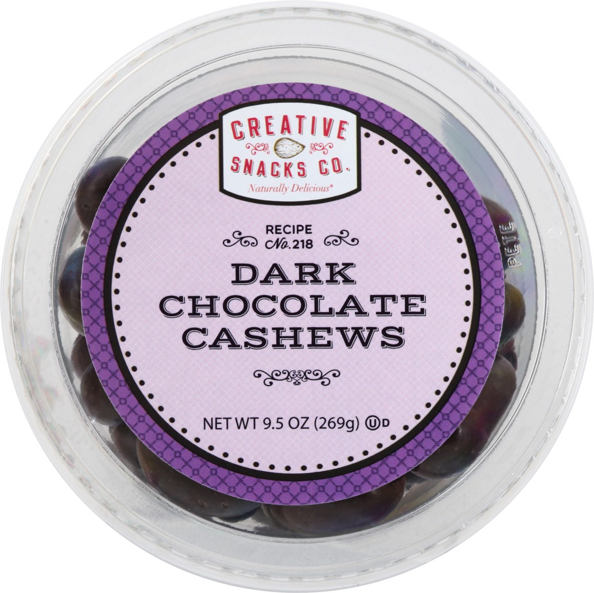 slide 5 of 13, Creative Snacks Dark Chocolate Cashews 9.5 oz, 9.5 oz