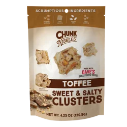 Chunk Nibbles Toffee Clusters 4.25 Oz