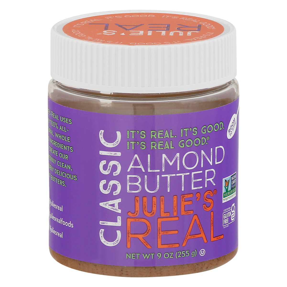 slide 2 of 9, Julie's Real Classic Almond Butter 9 oz, 9 oz