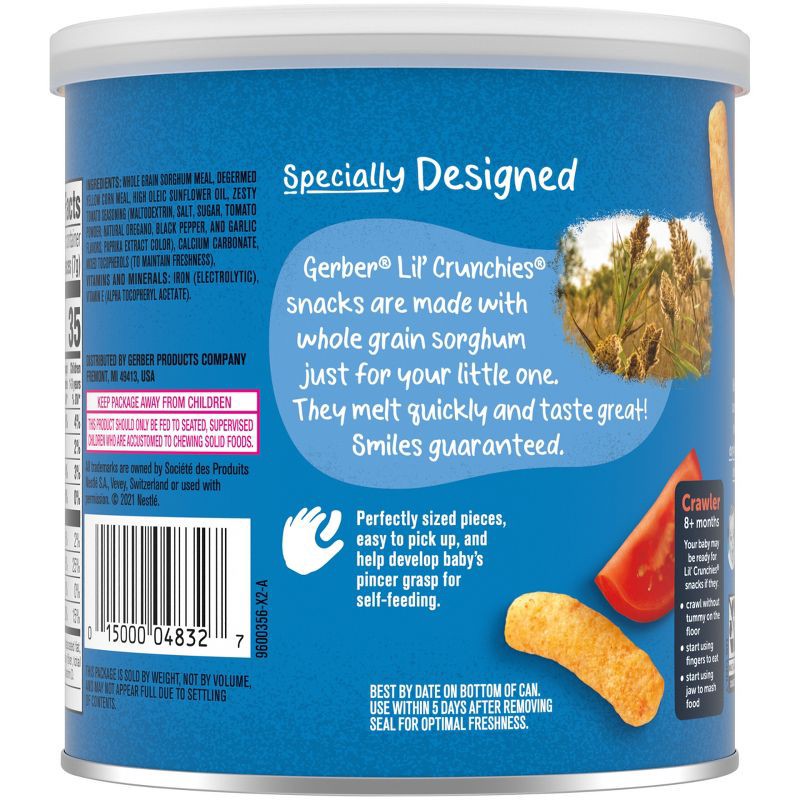 slide 2 of 8, Gerber Baby Food Garden Tomato Crunchies Baby Snacks - 1.48oz, 1.48 oz