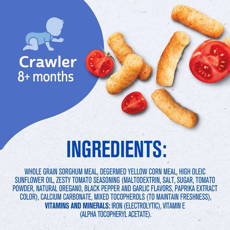 slide 9 of 9, Gerber Baby Food Garden Tomato Crunchies Baby Snacks - 1.48oz, 1.48 oz