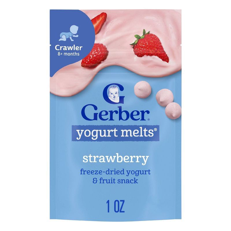 slide 1 of 9, Gerber Toddler Snacks Strawberry Yogurt Melts - 1oz, 1 oz
