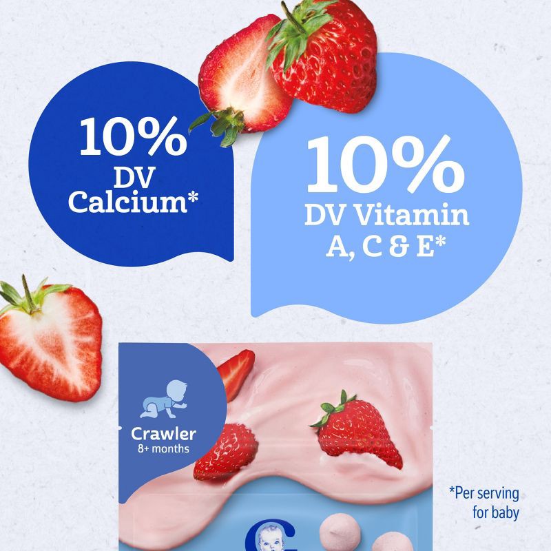 slide 4 of 9, Gerber Toddler Snacks Strawberry Yogurt Melts - 1oz, 1 oz