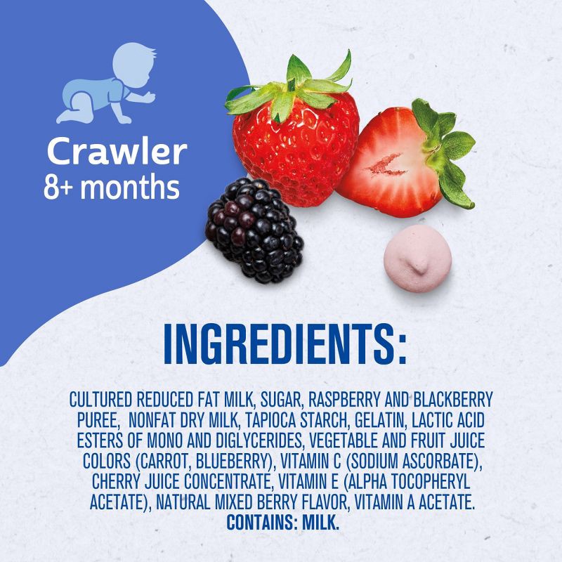 slide 9 of 9, Gerber Baby Food Mixed Berries Freeze-Dried Yogurt Melts Baby Snack - 1oz, 1 oz