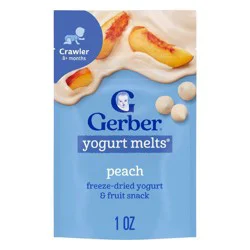 Gerber Baby Food Peach Freeze-Dried Yogurt Melts Baby Snacks - 1oz