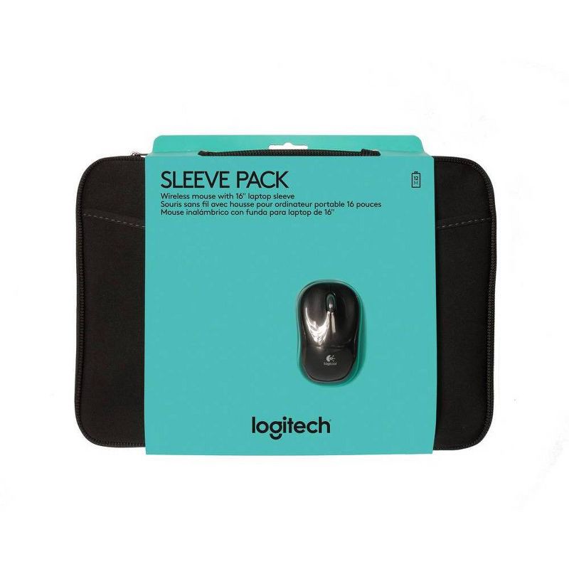 slide 2 of 9, Logitech Laptop Sleeve with Mouse - Black, 1 ct