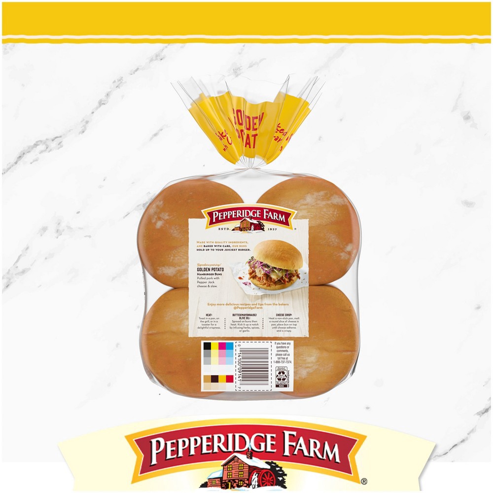 slide 3 of 8, Pepperidge Farm Bakery Classics Golden Potato Hamburger Buns, 15 oz