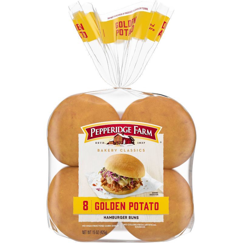 slide 1 of 6, Pepperidge Farm Baker Classics Golden Potato Hamburger Buns - 15oz/8ct, 8 ct; 15 oz