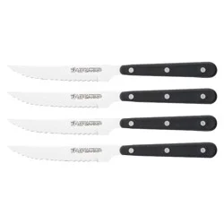 Henckels Eversharp 4pc Steak Knife Set: Dishwasher-Safe, Full Tang, Ergonomic Handle, 18/0 Stainless Steel Blade