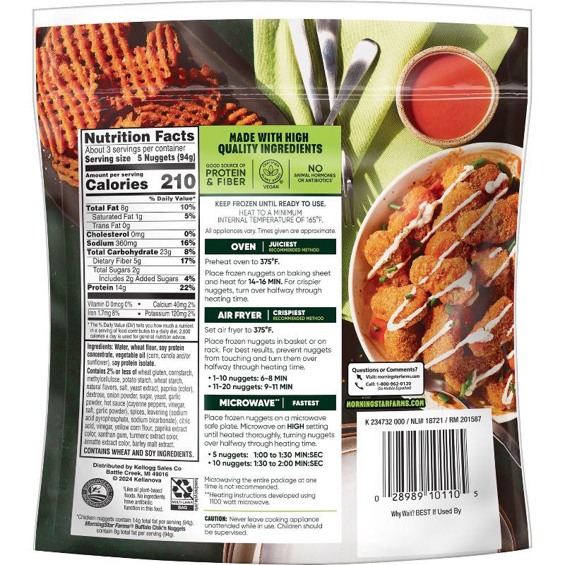 slide 5 of 6, Morningstar Farms Veggie Classics Frozen Buffalo Wings - 10.5oz, 10.5 oz