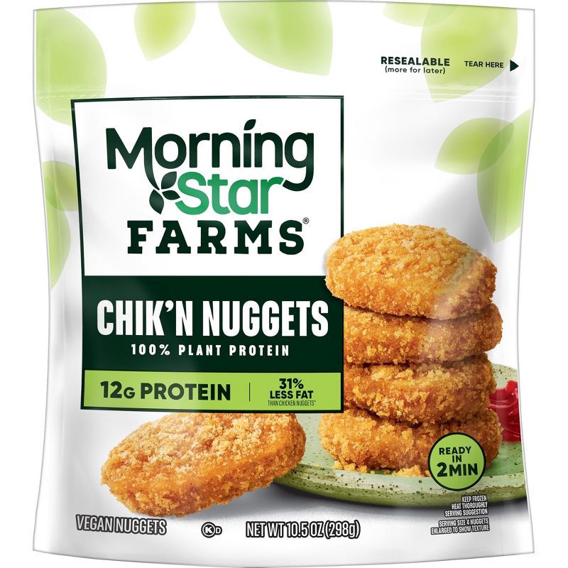 slide 8 of 8, MorningStar Farms Frozen Plant Based Chik'n Nuggets Original - 10.5oz, 10.5 oz