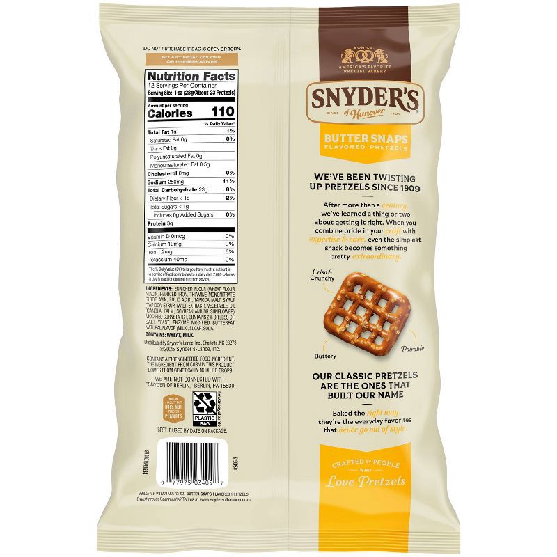 slide 2 of 6, Snyder's of Hanover Pretzels Butter Snaps - 12oz, 12 oz