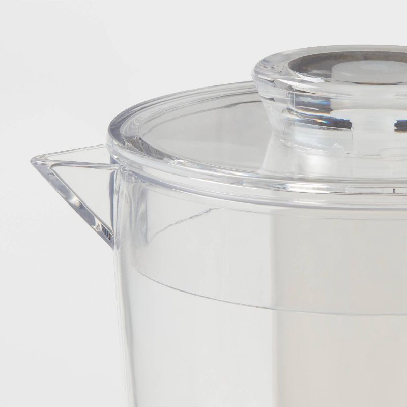 slide 3 of 4, 2.4L Plastic Pitcher - Room Essentials™: Clear Drink Server, Dishwasher-Safe, Cold Beverages, 9.5" Height, 2.4 liter