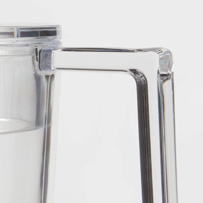 slide 4 of 4, 2.4L Plastic Pitcher - Room Essentials™: Clear Drink Server, Dishwasher-Safe, Cold Beverages, 9.5" Height, 2.4 liter