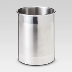 Stainless Steel Utensil Storage Container - Threshold™: Freestanding Kitchen Utensil Holder, Shiny Silver, 6.62" Height