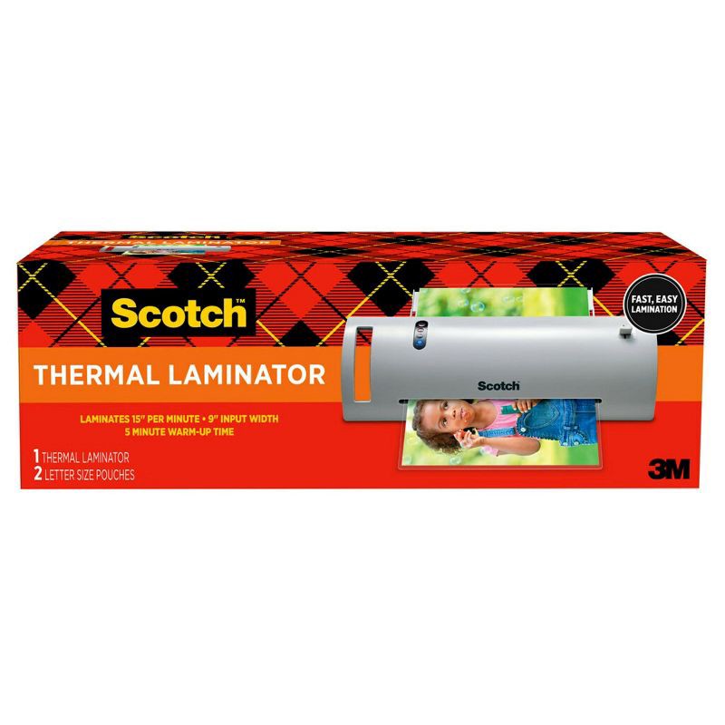 slide 1 of 12, Scotch TL902 Thermal Laminator, White, For Home, Office or School Supplies, 9 in., 1 Laminating Machine: Electric, 1 Year Warranty, 1 ct