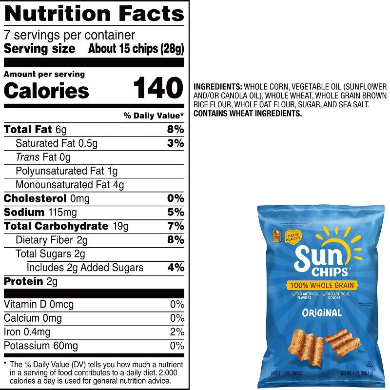 slide 6 of 6, SunChips Original Whole Grain Chips - 7oz, 7 oz