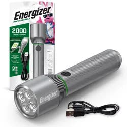 Energizer Rechargeable LED Flashlight, 2000 Lumen, Excellent Emergency Light