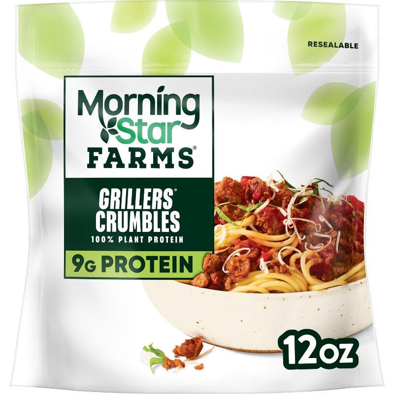 slide 1 of 7, Morningstar Farms Veggie Meal Starters Grillers Frozen Crumbles - 12oz, 12 oz