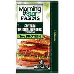 MorningStar Farms Frozen Veggie Burgers Grillers Original - 9oz/4ct