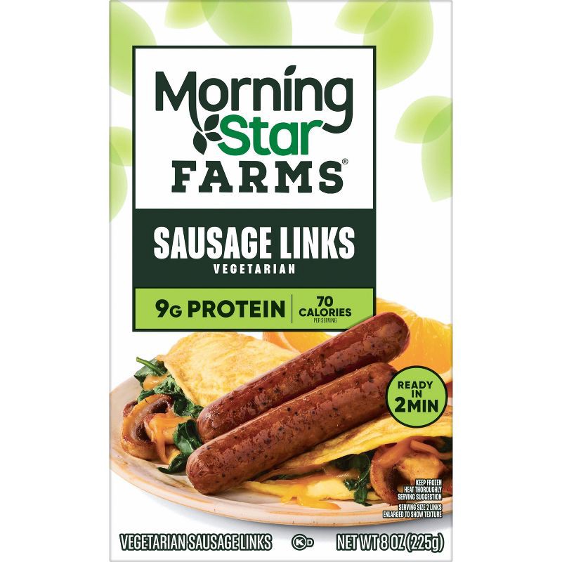 slide 2 of 9, MorningStar Farms Veggie Frozen Breakfast Veggie Sausage Links Original - 8oz, 8 oz
