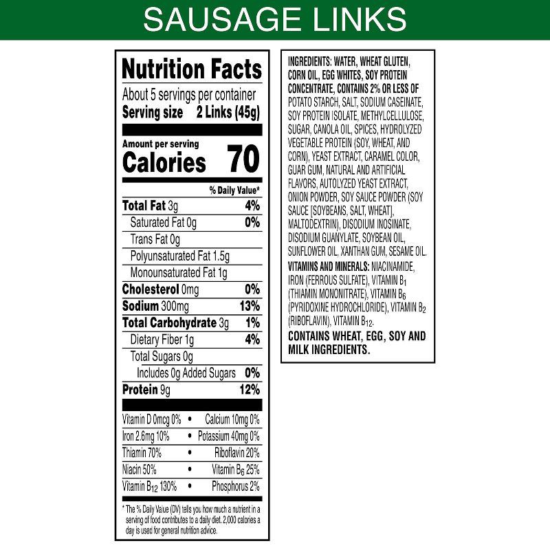 slide 3 of 9, MorningStar Farms Veggie Frozen Breakfast Veggie Sausage Links Original - 8oz, 8 oz