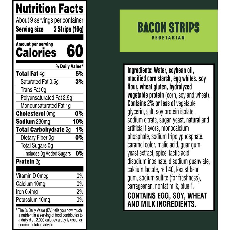 slide 2 of 6, MorningStar Farms Frozen Veggie Breakfast Meatless Bacon Strips Original - 5.25oz, 5.25 oz