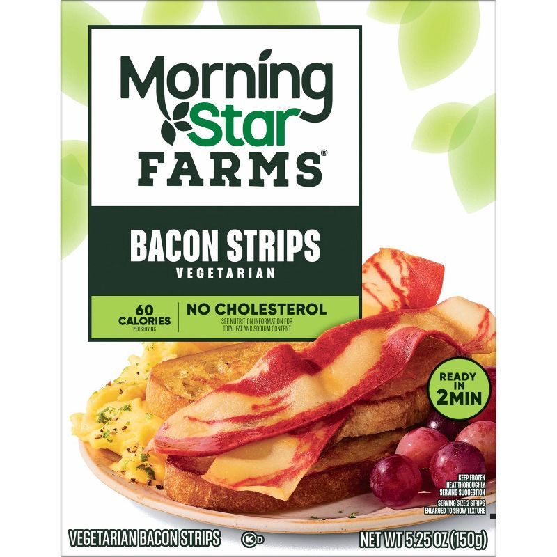 slide 6 of 6, MorningStar Farms Frozen Veggie Breakfast Meatless Bacon Strips Original - 5.25oz, 5.25 oz