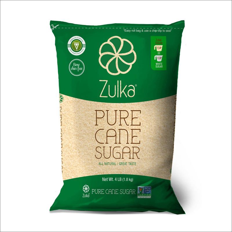 slide 1 of 5, Zulka Morena Pure Cane Sugar - 4lbs, 4 lb