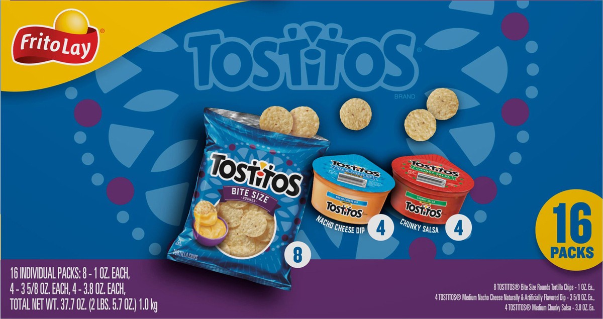slide 2 of 15, Frito-Lay Snacks Variety Packs Dip & Mix Cube 37.7 Oz, 16 Count, 16 ct / 37.7 oz