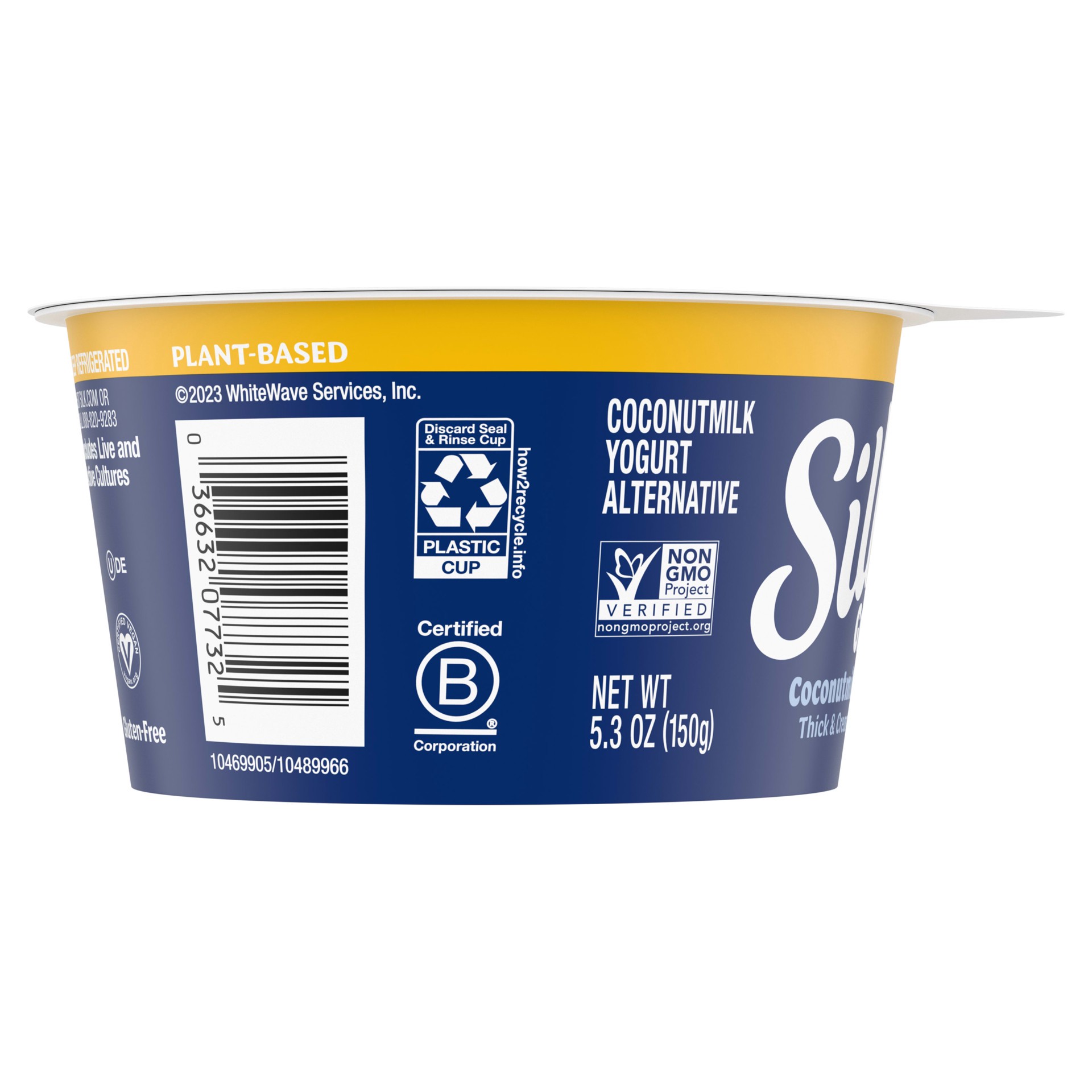 slide 2 of 5, Silk Lemon Dairy Free, Greek Style Coconut Milk Yogurt Alternative, Thick and Creamy Plant Based Yogurt with 10 Grams of Protein, 5.3 OZ Container, 5.3 oz
