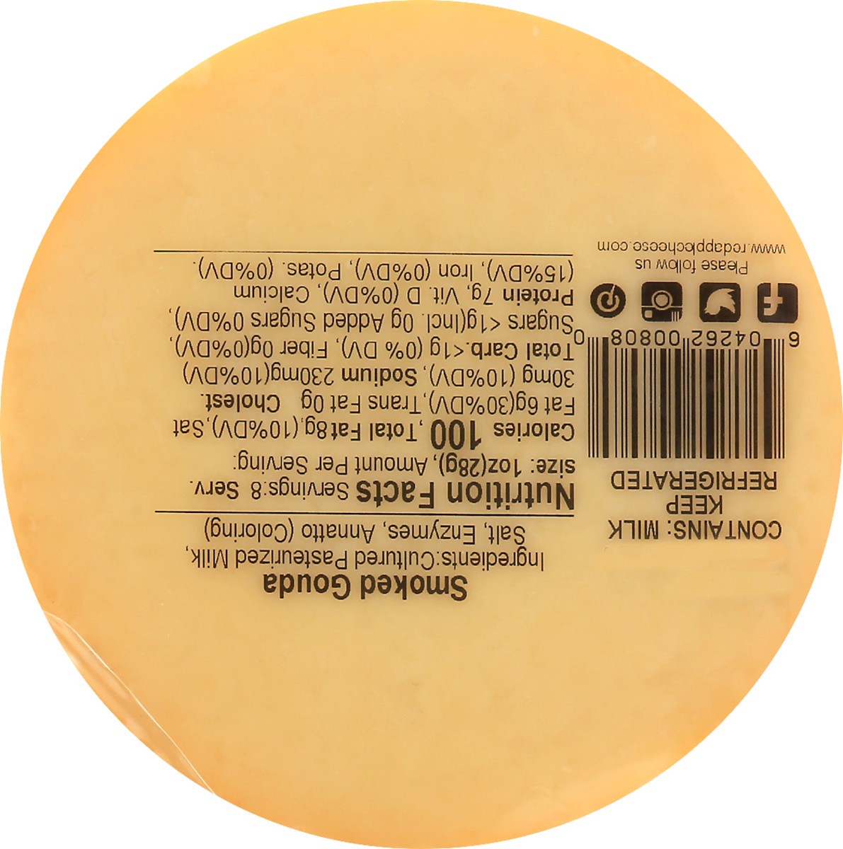 slide 7 of 13, Apple Smoked All Natural Gouda Cheese 8 oz, 8 oz
