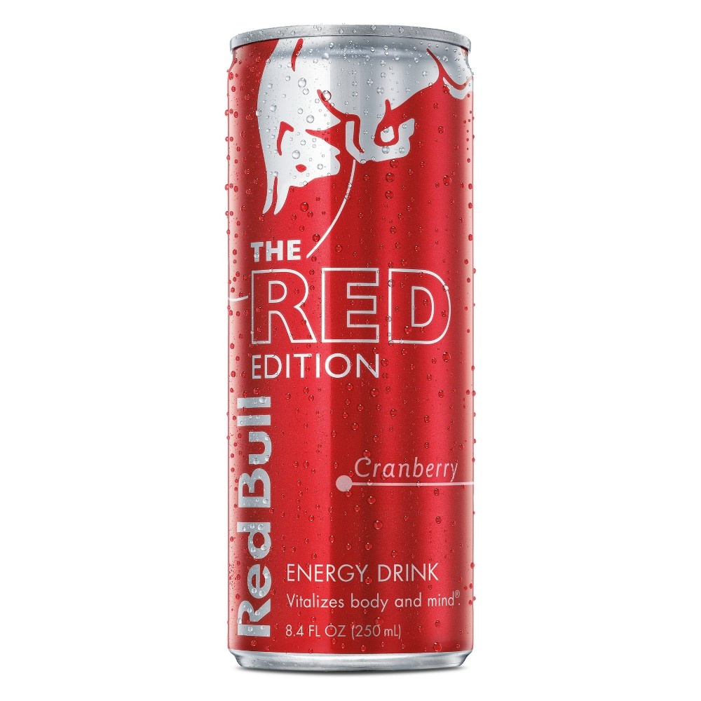 slide 7 of 8, Red Bull Red Edition Cranberry Energy Drink, 4 ct; 8.4 fl oz