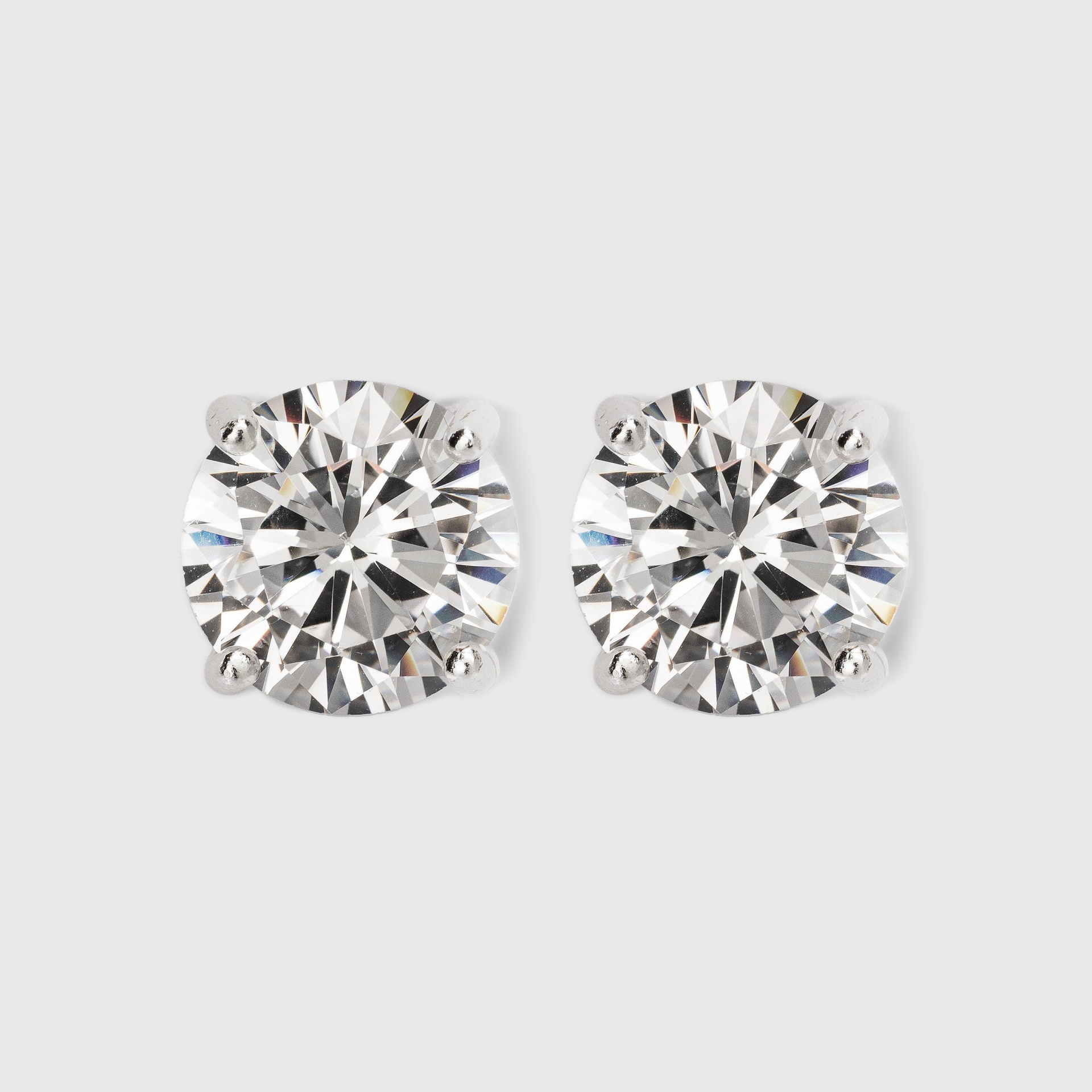 slide 1 of 2, Sterling Silver Round Cubic Zirconia Stud Earring - A New Day Silver, 1 ct