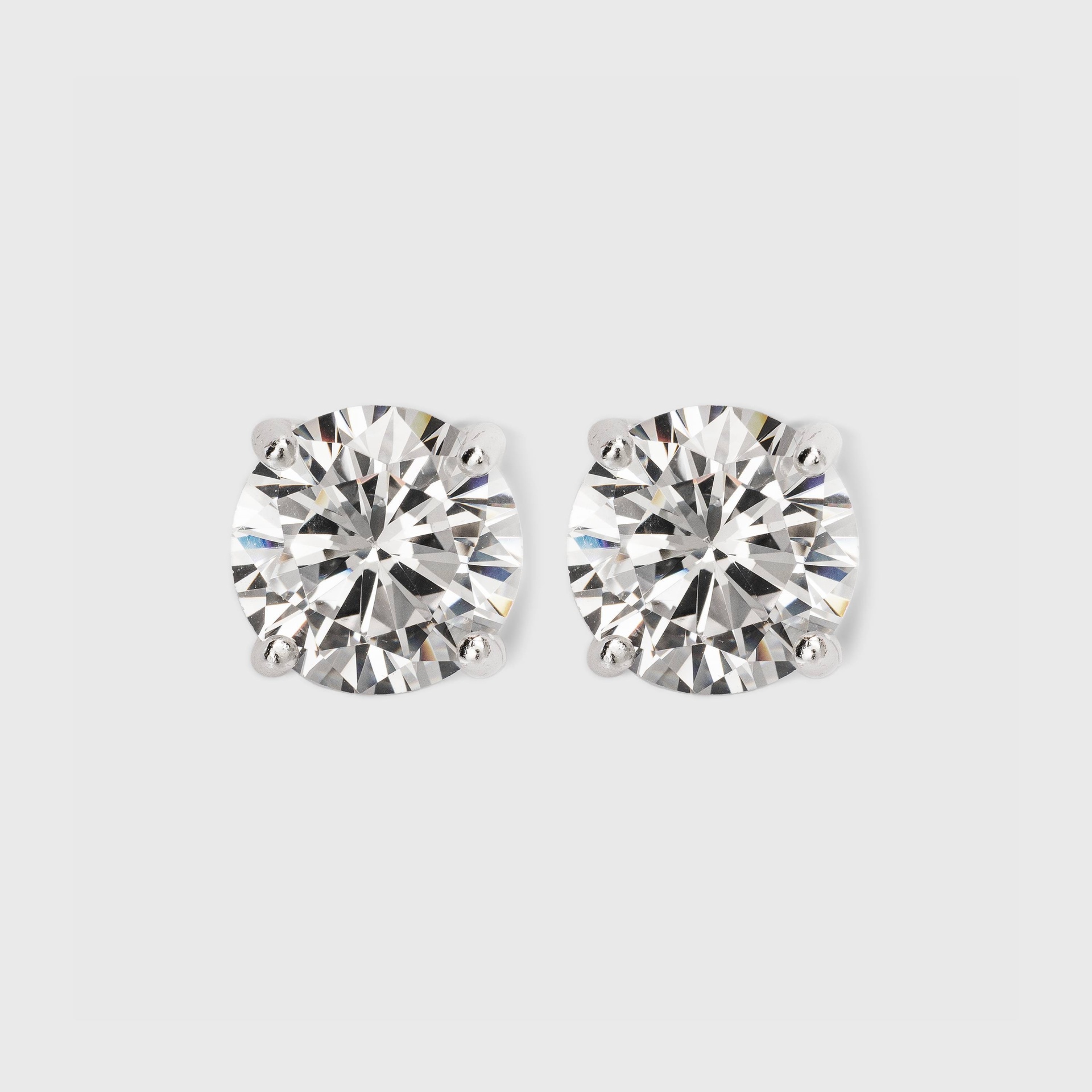 slide 1 of 2, Sterling Silver Small Round Cubic Zirconia Stud Earring - A New Day Silver, 1 ct