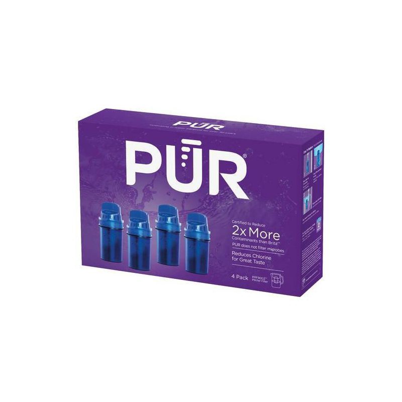 slide 10 of 12, PUR Filtration PUR Water Pitcher Replacement Filter - 3 Pack: Reduces Odors, Filters Chlorine & Mercury, 40 Gallon Life, Blue, 3 ct, 40 gal