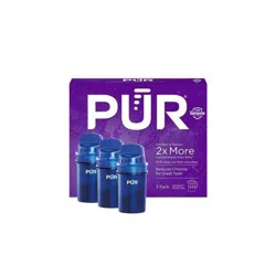 PUR Filtration PUR Water Pitcher Replacement Filter - 3 Pack: Reduces Odors, Filters Chlorine & Mercury, 40 Gallon Life, Blue