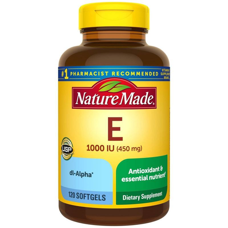slide 1 of 5, Nature Made Vitamin E 1000 IU (450 mg) dl-Alpha Softgels - 120ct, 120 ct; 450 mg