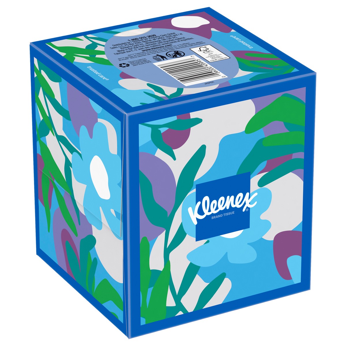 slide 3 of 8, Kleenex Trusted Care Facial Tissues, 1 Cube Box, 70 Tissues per Box, 2-Ply, 70 ct