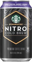 Starbucks Coffee Drink, Premium, Dark Cocoa Sweet Cream, Nitro Cold Brew